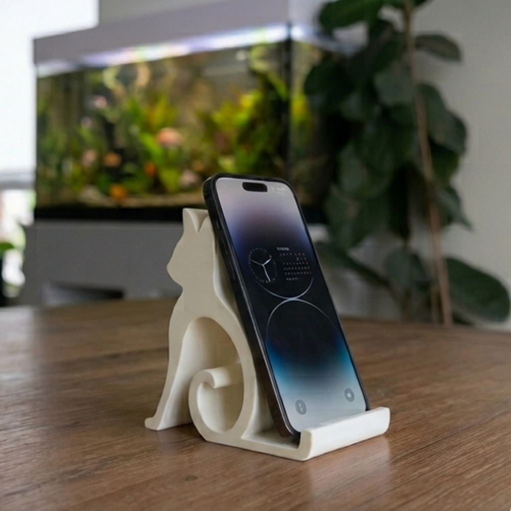 Soporte celular diseño gato impreso en 3D Chile - regalo cumpleaños original