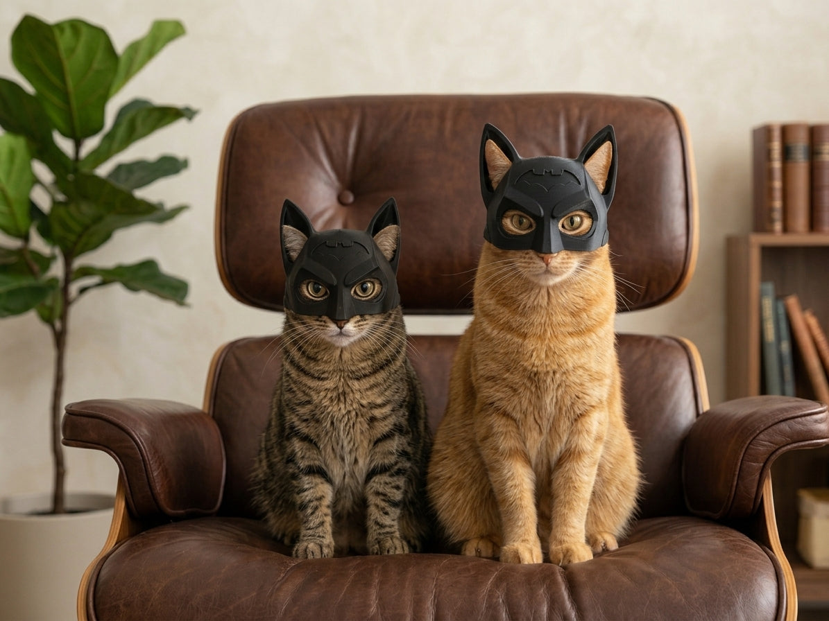 Casco Batman gato impreso en 3D - regalo original para dueños de gatos Plastix3D Chile