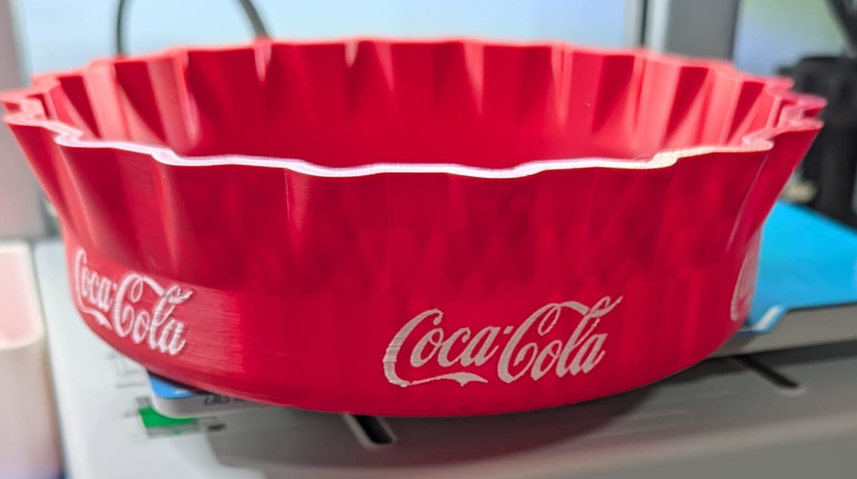 Plato diseño Coca-Cola 3D - regalo original fan Coca-Cola cumpleaños Chile