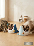 Plato para gatos forma de tiburón impreso en 3D - regalo original para mascotas Chile