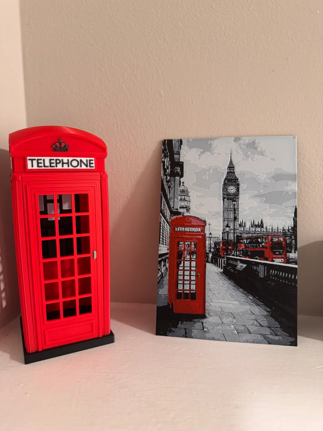 Réplica cabina telefónica británica impresa en 3D - regalo original amantes Londres Chile
