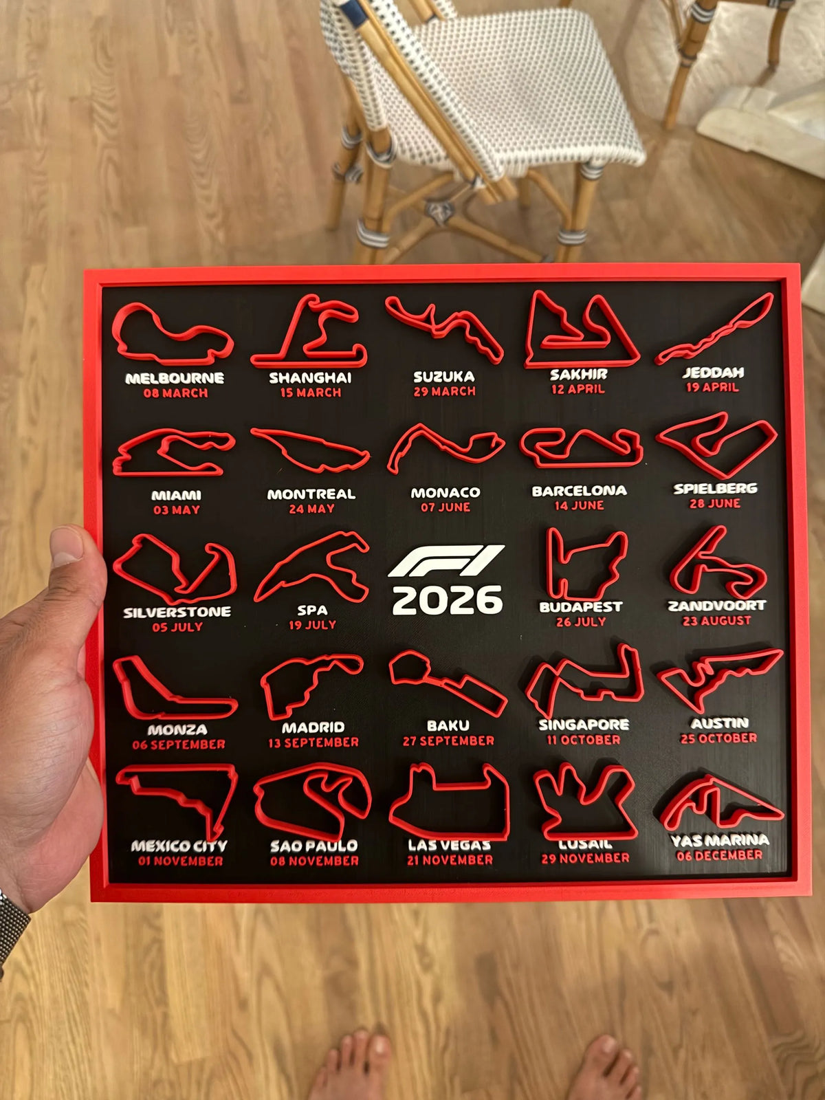 Circuito Fórmula 1 2026 impreso en 3D - coleccionable regalo fanáticos F1 Chile