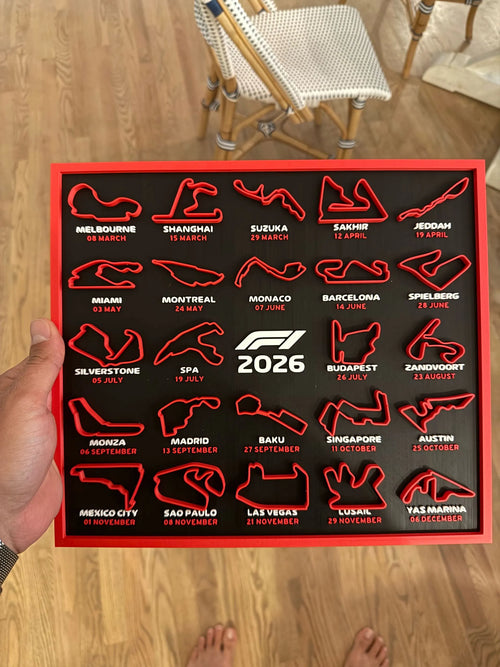 Circuito Fórmula 1 2026 impreso en 3D - coleccionable regalo fanáticos F1 Chile