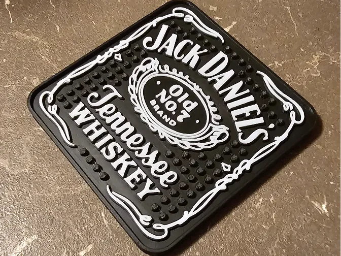 Posavasos diseño Jack Daniel's impreso en 3D Chile - decoración bar regalo whisky