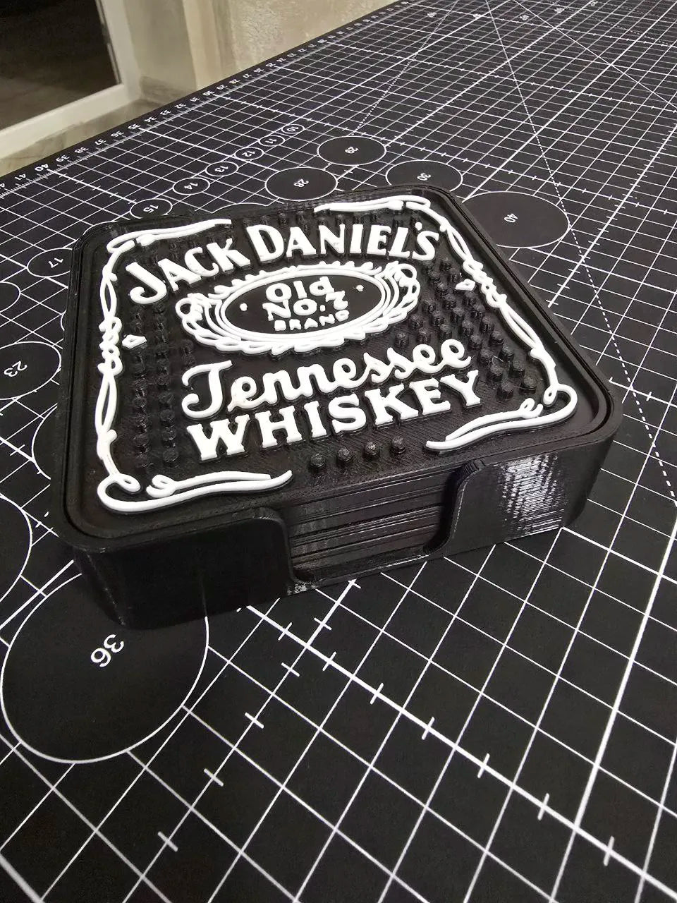 Posavasos Jack Daniel's 3D Plastix3D Chile - regalo original para hombre cumpleaños