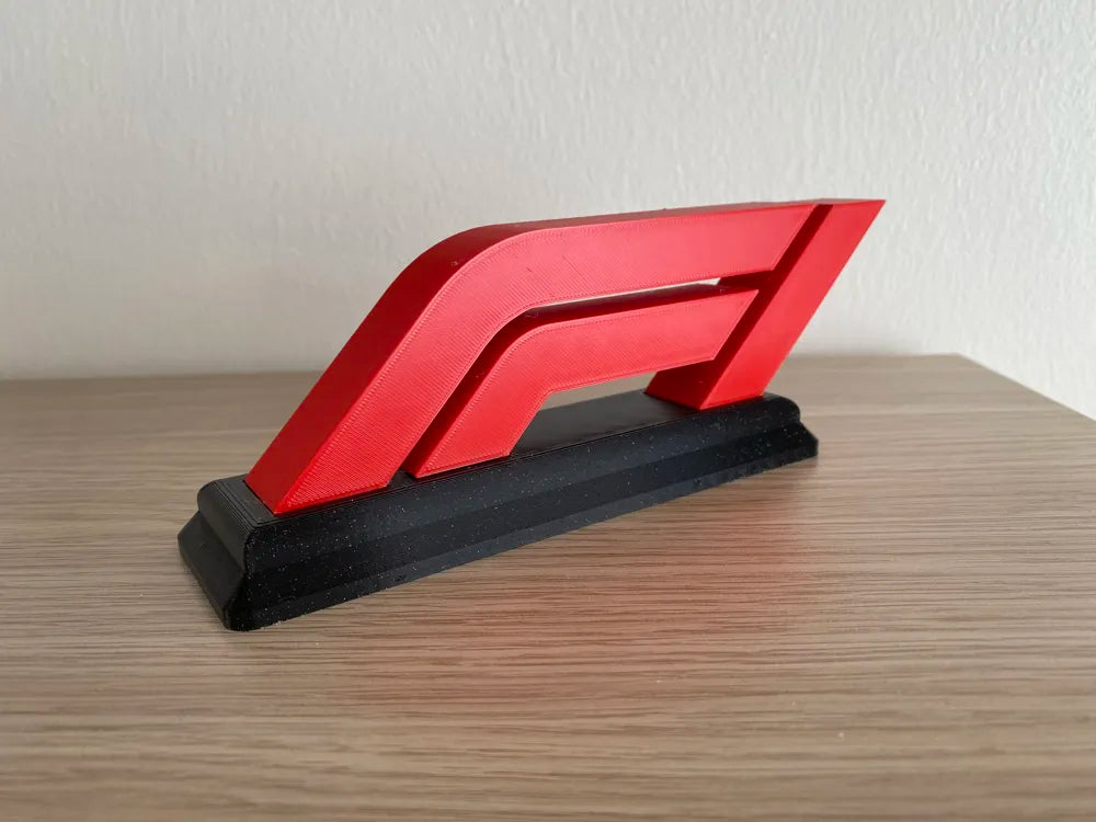 Letrero logo F1 Fórmula 1 impreso en 3D - decoración regalo original Plastix3D Chile