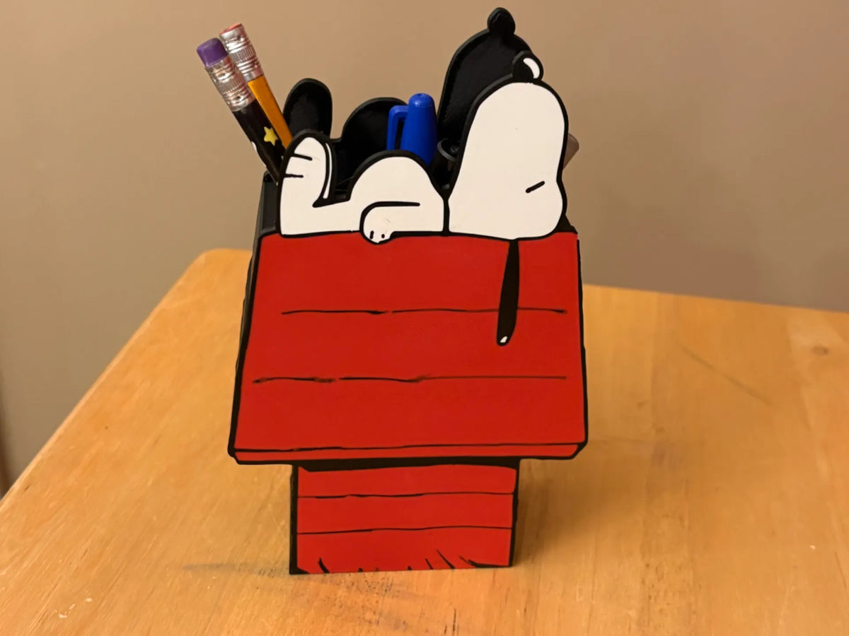 Portalápices Snoopy casa roja impreso en 3D - regalo original Peanuts organizador escritorio Chile