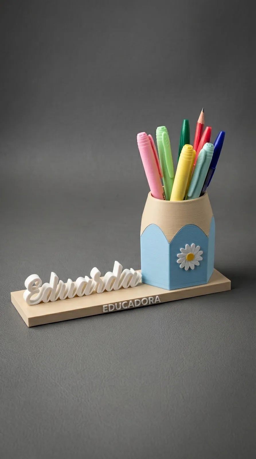 Organizador escritorio profesora 3D personalizado - regalo original educadora Chile