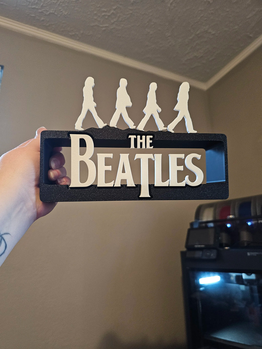 Letrero decorativo The Beatles Abbey Road impreso en 3D - regalo fan Beatles Chile