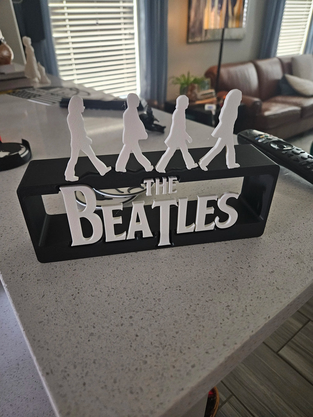 Cartel Abbey Road Beatles 3D - regalo original para amantes del rock clásico Chile