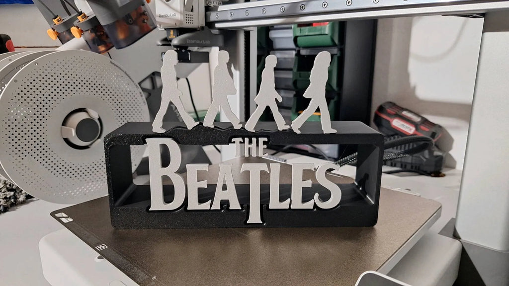 Letrero The Beatles impreso en 3D Chile - decoración musical regalo original Plastix3D