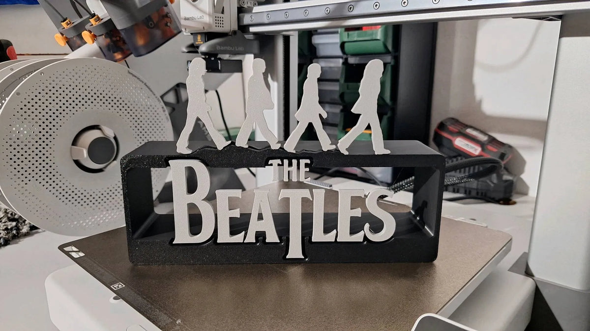 Letrero The Beatles impreso en 3D Chile - decoración musical regalo original Plastix3D