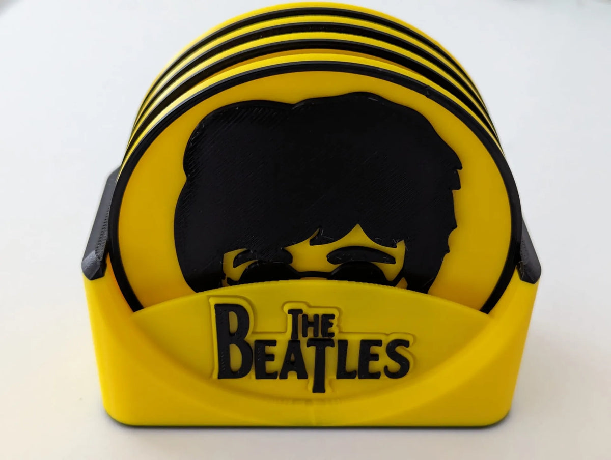 Set posavasos The Beatles impreso en 3D - regalo original para fans de música Chile